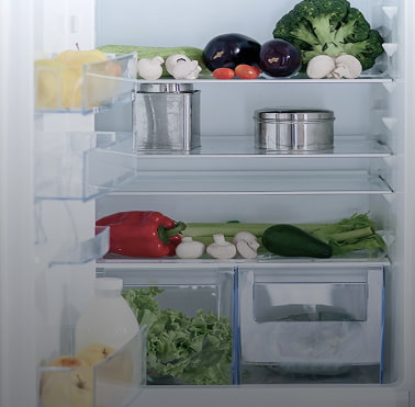 Fully stocked fridge service Fridge full of vegetables
