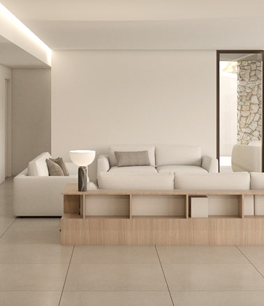 Villa Delta Living room at Villa Delta