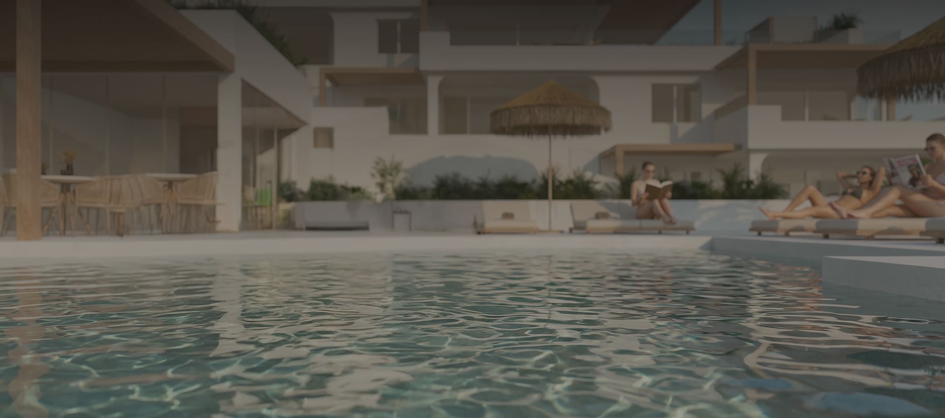 Apartments with swimming pool Chill-out area at Panorama Lofts