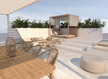 Panorama Lofts Modern-style loft terrace
