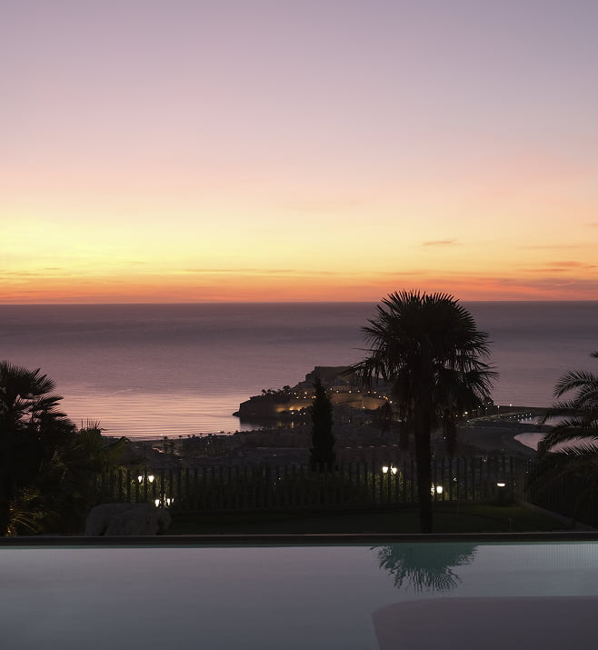 Sunset from Villa Atalaya View of the sunset from the infinity pool