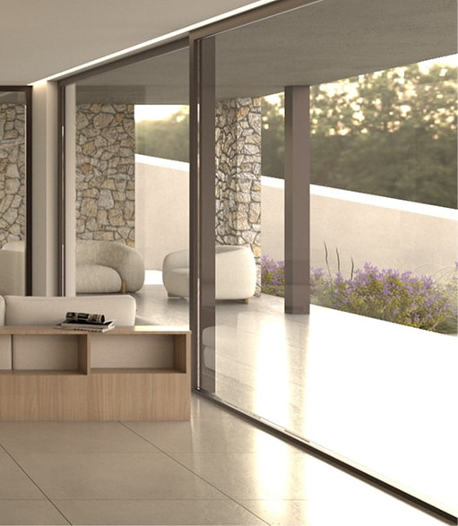 Villa de Irta lounge Open-plan area with views and access to the outdoors